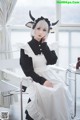 Coser@rioko凉凉子 Vol.063: 贴心的奶牛女仆 (45 photos)